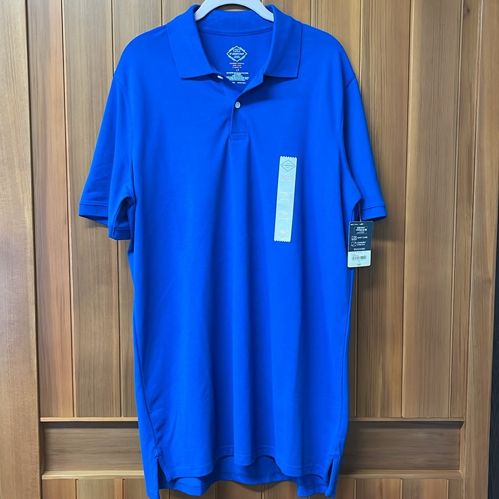 St John’s Bay New Blue Men’s Classic Fit NWT Polo Shirt LT